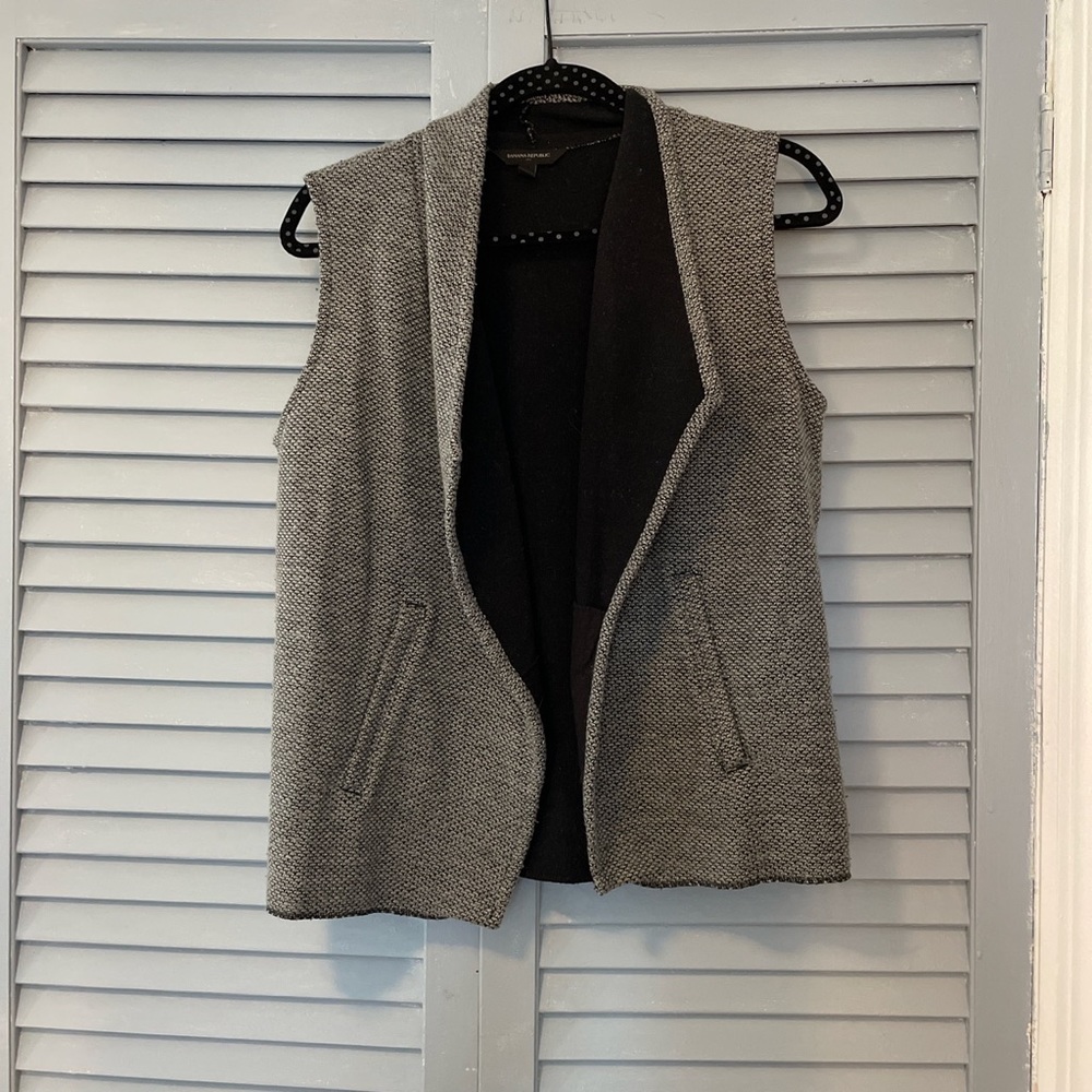 Banana Republic, black and gray sweater